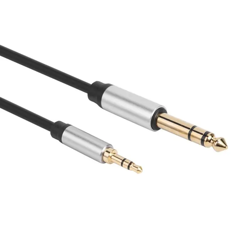 

Gold Plated 3.5mm to 6.35mm Male to Male Adapter Aux Cable for Amplifier
