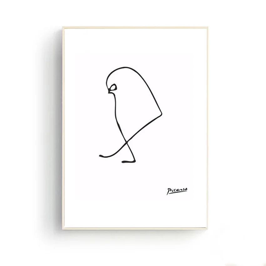 

Print Poster Black and White Painting Line Drawing Of Animal Abstract Pictures for Home Decor Wall Art Canvas Painting