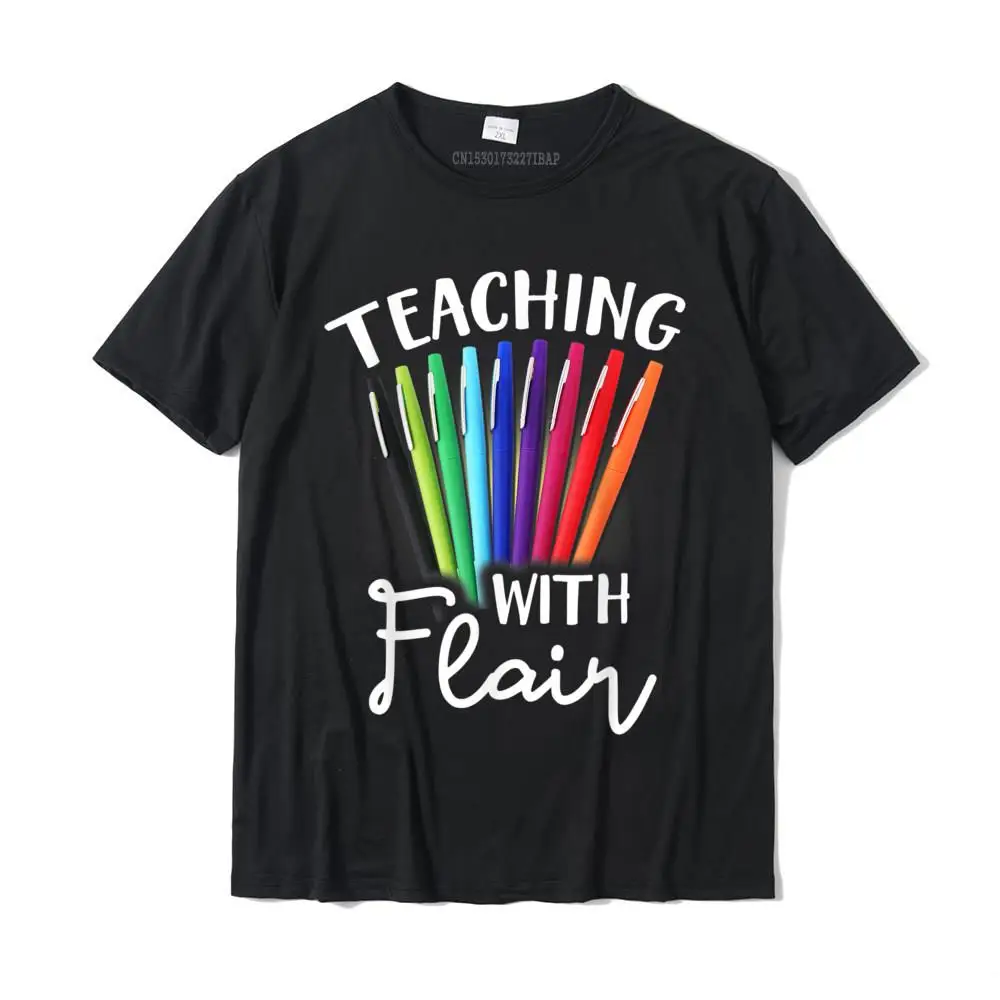 Insegnamento Con Flair Tshirt Flair Funny Teacher Gift T-Shirt Magliette Uniche Per Uomo Magliette E Magliette In Cotone Stampate Su