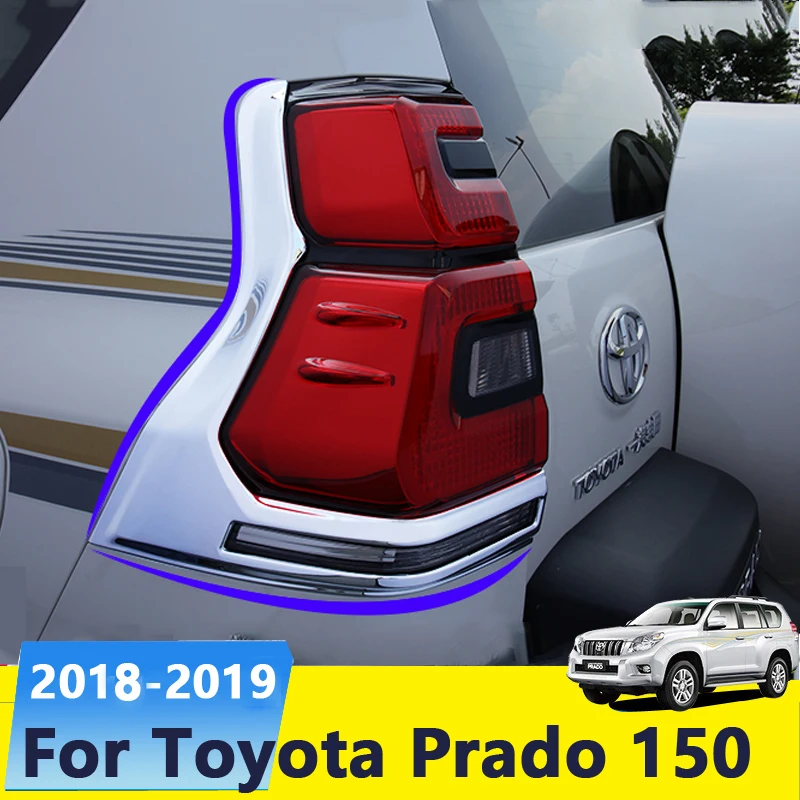 

Chrome Car Rear License Frame Plate Cover Trim Protection Case For Toyota Land Cruiser Prado 150 2018 2019 Exterior Accessories