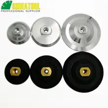 

SHDIATOOL 2pcs Back pads Backing Holder for diamond polishing pads with M14 Thread Dia 3"/4"/5" Rubber based /Aluminum based