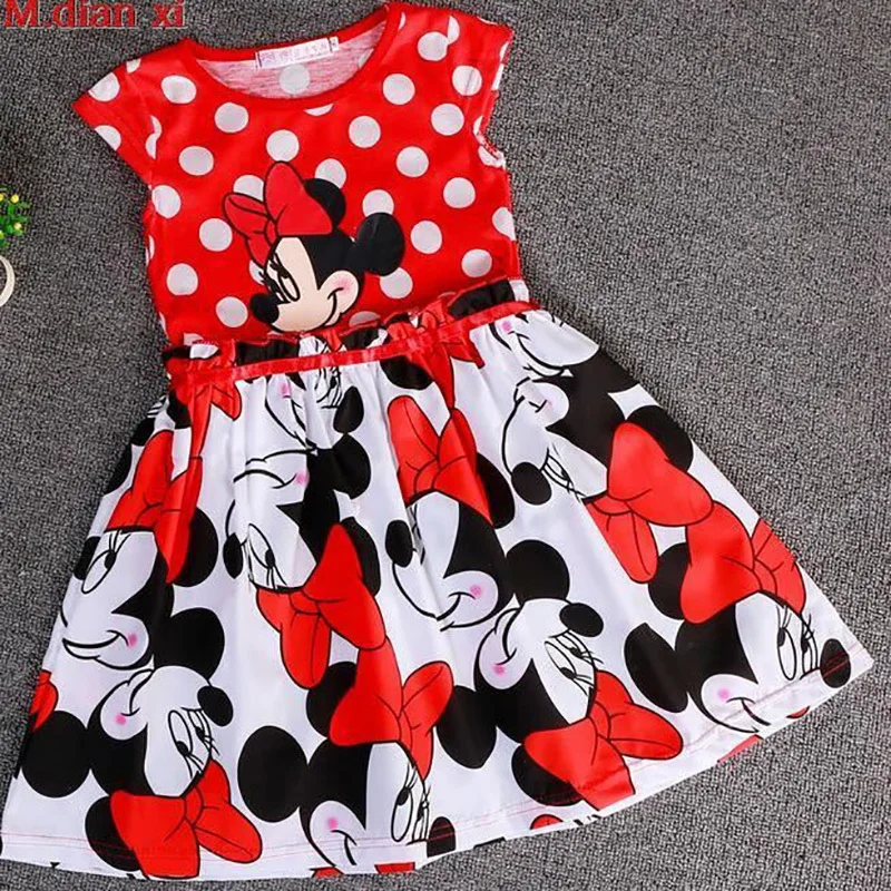 

Gilrs Dress Cute Children Kids Baby Girls Dresses Clothes Child Cartoon Summer Dot Sleeveless Kid Garments Clothing 2-7Y