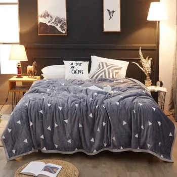 

Coral Fleece Blanket Sherpa Cover Blanket For Soft Sofa Blanket Bed Travel Blanket Aircraft