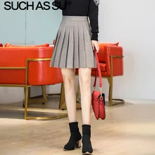 Новинка, 5 цветов, вязаная короткая женская юбка, Осень-зима, плиссированная юбка, эластичная талия, мини, Повседневная пикантная юбка-пачка