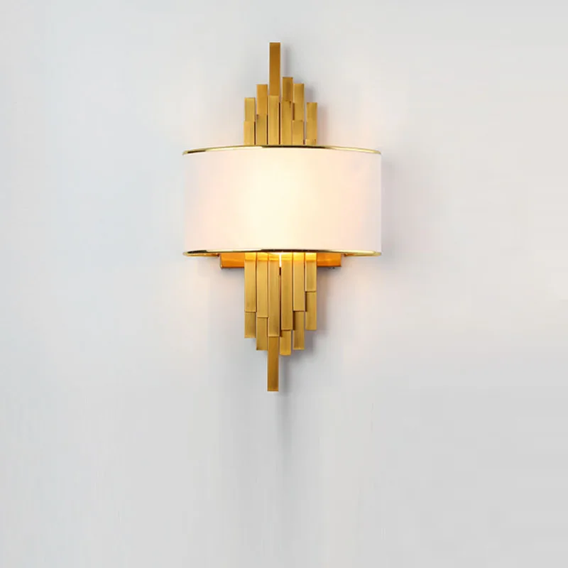  Metal Pipe Living room Led Wall Lamp Gold/Black Body Bedroom Wall Light Corridor Wall Sconce Loft W - 33042623535