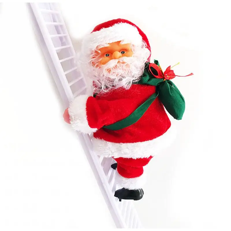 Рождественский Санта-Клаус, электрическая подвесная лестница, украшение для рождественской елки, забавные украшения, новогодние подарки для детей, вечерние подарки