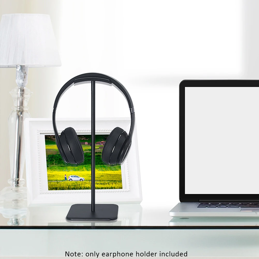 Table Detachable Aluminum Alloy Solid Base Headphone Stand Portable Home Office Storage Non Slip Support Bar Universal Holder