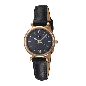 

Fossil Womens Watches Carlie Mini Three-Hand Watch with Black Leather Ladies Luxury Watch Casual Dress ES4700