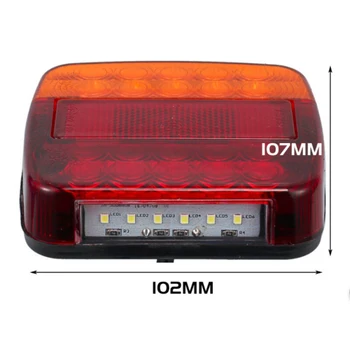 

2pcs Car Tail Light Set Truck Brake Turn Signal License plate Lamp Universal