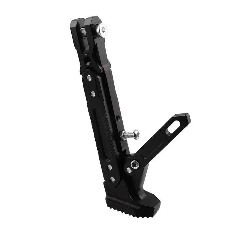 CNC алюминиевый мотоцикл боковой Стенд Kickstand скутер аксессуары для мотоциклов - Цвет: Black