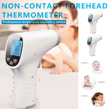 

1PC Forehead gun Temperature measuring instrument Handheld temperature gun infrared LCD digital non-contact Without batteryY331