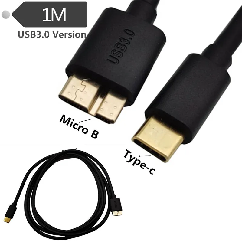 USB 3,1 type-C к USB 3,0 Micro B Кабель с разъемом для быстрой синхронизации данных Шнур для Macbook внешний жесткий диск ПК 0,5 м 1 м 1,8 м