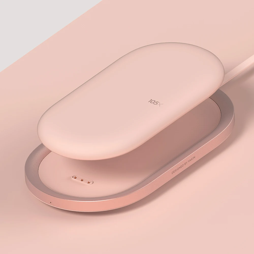 Xiaomi 3Life 3A 5000mAh type C Беспроводное зарядное устройство power Bank Зарядка 2 телефона в то же время портативное зарядное устройство - Цвет: Pink