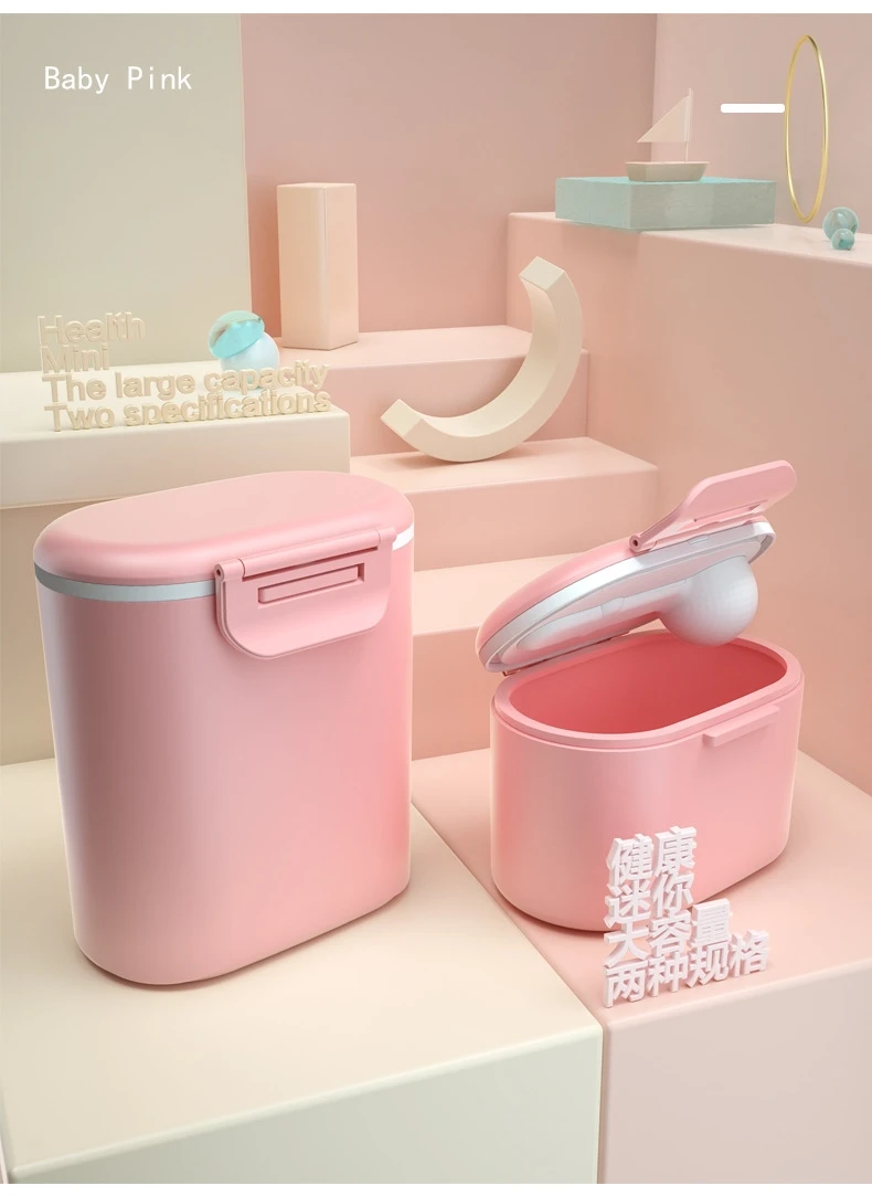 Baby Formula Milk Storage Infants Portable Milk Powder Formula Dispenser Food Container Storage Feeding Box for Kids Food PP Box