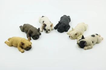 

FASHION FRENCH BULLDOG MINI DOG SIMULATED ANIMAL DOG MODEL SLEEPING POSTURE BULLDOG CAR FIGURINES MINIATURES DECORATION CRAFTS