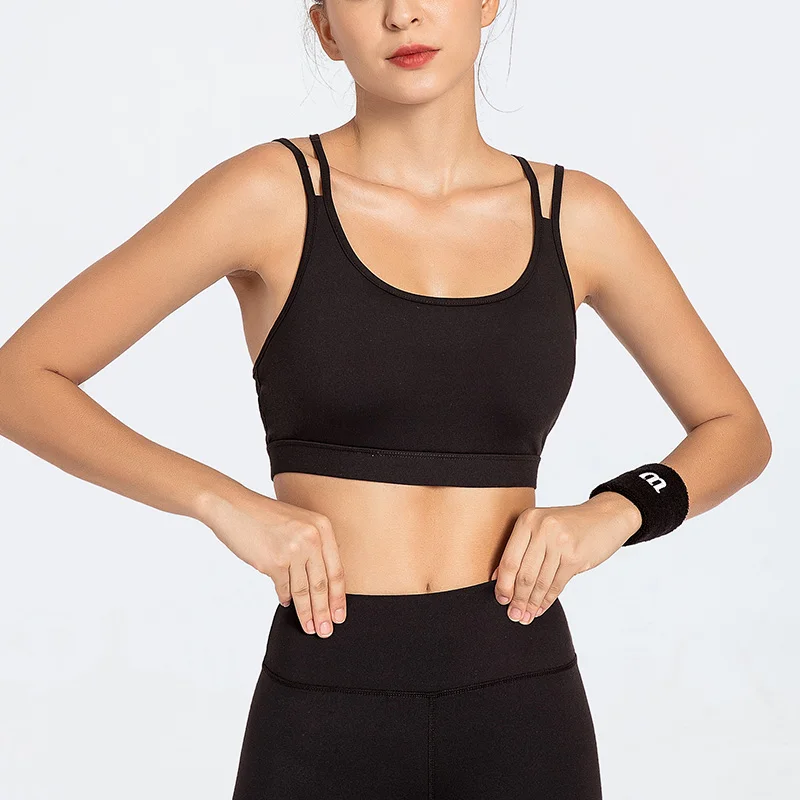 Women Fitness Yoga Sports Bra Womens Gym Workout Running Tank Top Athletic Vest Underwear Shockproof Push Up Sport Bra