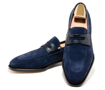 

High Quality Fashion Men Suede Leather Shoes Male Casual Classic Trendy Vinage Low Heel Loafers Shoes Zapatos De Hombre TV520