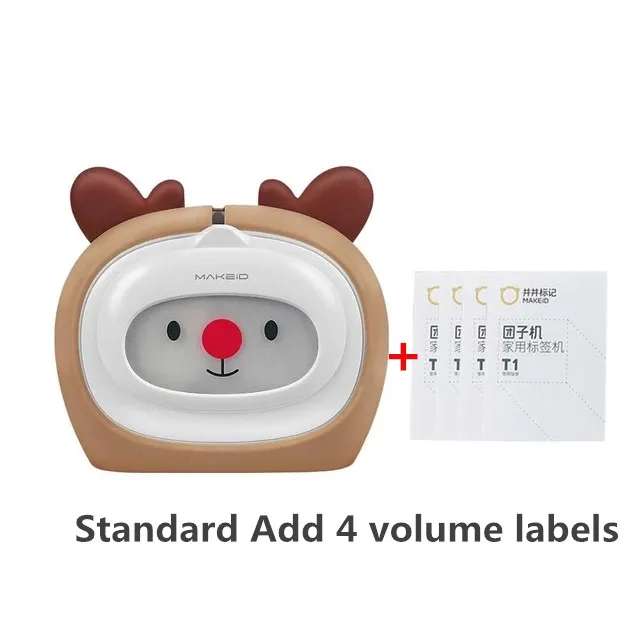 Xiaomi MAKEID принтер для этикеток портативный термальный Bluetooth самоклеящийся принтер 178 точек/дюйм мини беспроводной термальный домашний принтер этикеток - Цвет: Add  4 volume labels