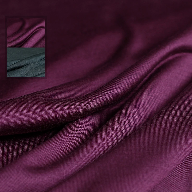 Мягкая тонкая эластичная трикотажная шелковая ткань Red Raspberry 18momme 100% шелк для