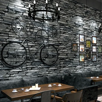 

3D Brick Wallpaper Restaurant Living Room Background Home Decor Waterproof PVC Vinyl Wall Paper Rolls Stone Pattern Wallpaper 3D
