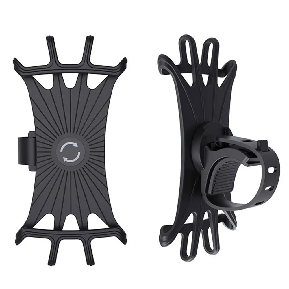 

Practical Bicycle Handbar Clip Navigation Bracket Black Silicone Bicycle Phone Holder Portable Durable Mountain Bike
