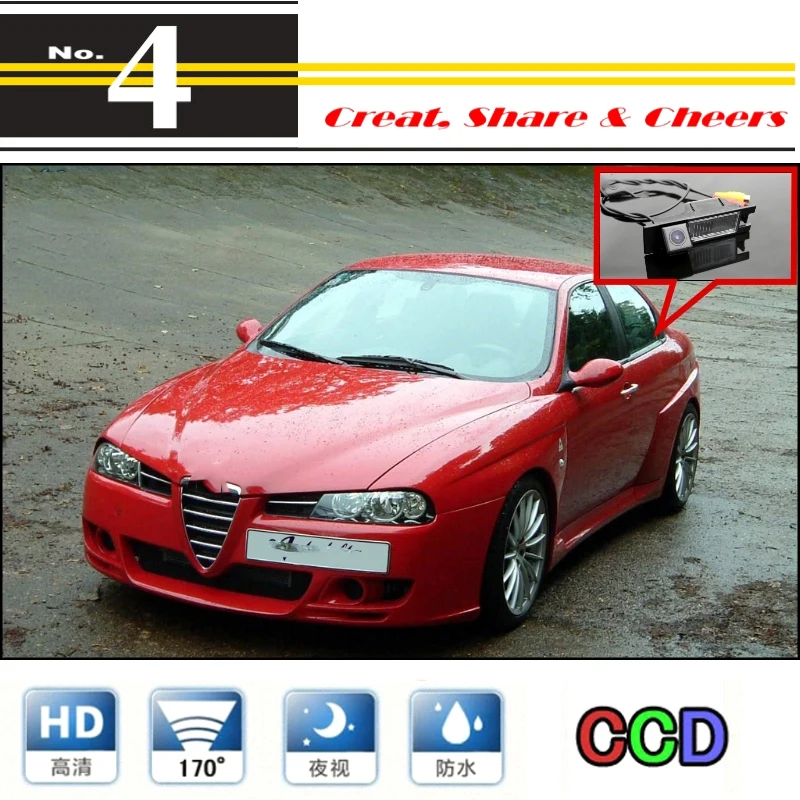 Car Camera For Alfa Romeo AR 156 High Quality Rear View Back Up Waterproof Property Camera For PAL  NTSC To Tuning  CCD + RCA (11)