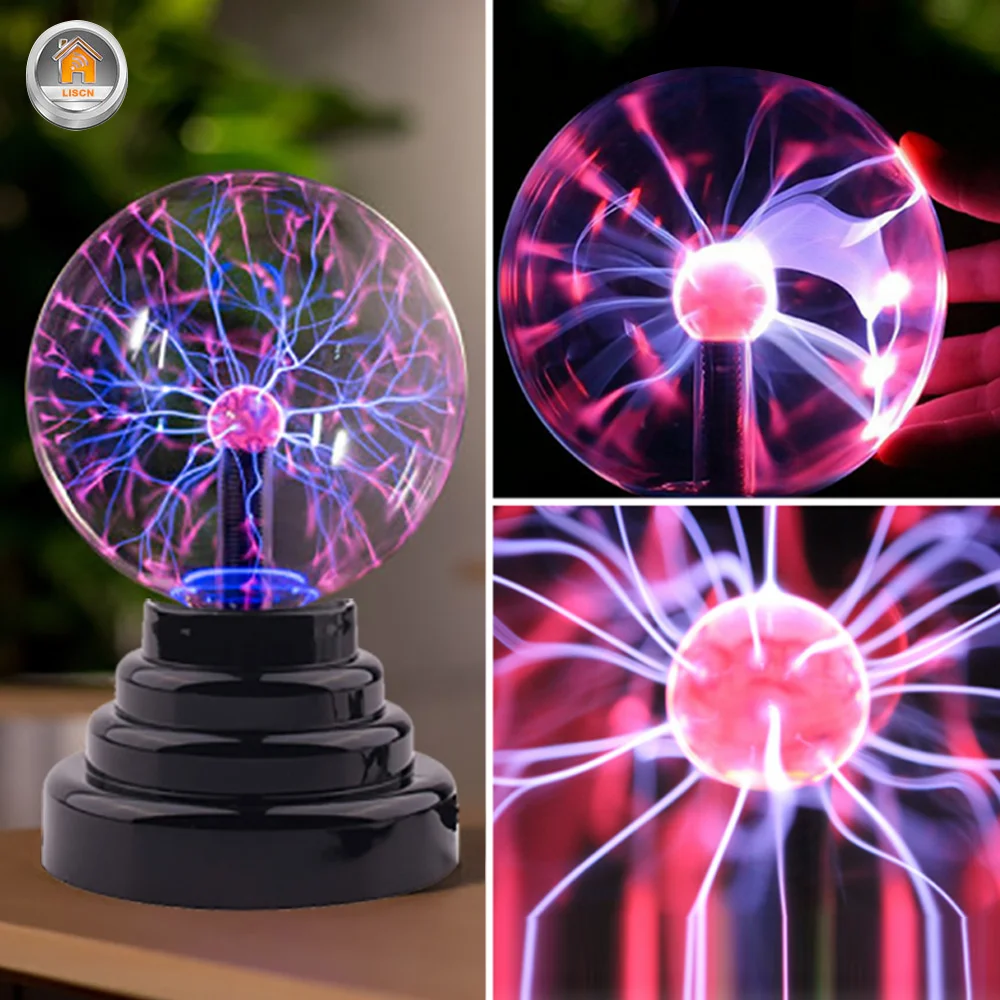 Светильник плазменный шар Новинка RGB Ночной светильник сенсорный звук чувствительный электростатический мигающий шар волшебная лампа дет... Светильник плазменный шар Новинка RGB Ночной светильник сенсорный звук чувствительный электростатический мигающий шар волшебная лампа дет...