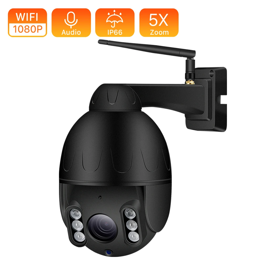 Внешняя камера видеонаблюдения 1080P PTZ Wifi 2 мегапиксельная 5X оптическая зум 7 13 5 мм