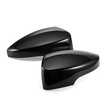 

High Quality Rearview Mirror Cover Caps For Ford Ecosport 13-19 Black Side Mirror Cap Car Accessories 2Pcs Rearview Mirror Cover