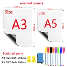 

Magnetic Whiteboard for The Refrigerator kitchen Erasable Magneticnotes Writing Board Marker Drawing Memo Board