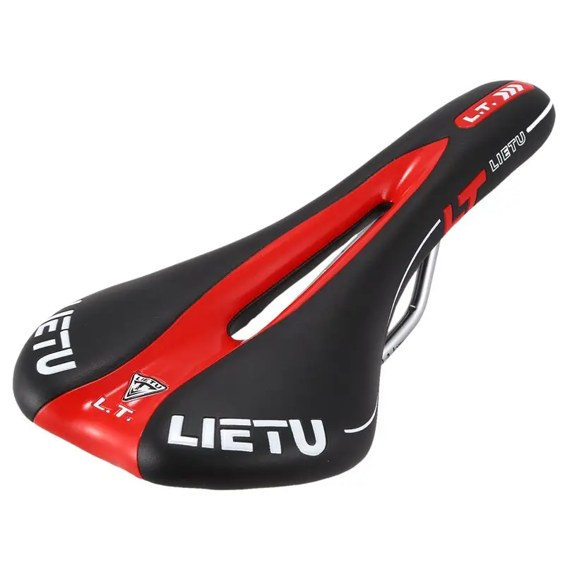 LIETU MTB Велосипедное нескользящее седло сиденье Подушка сиденье велосипедное седло черный красный цвет