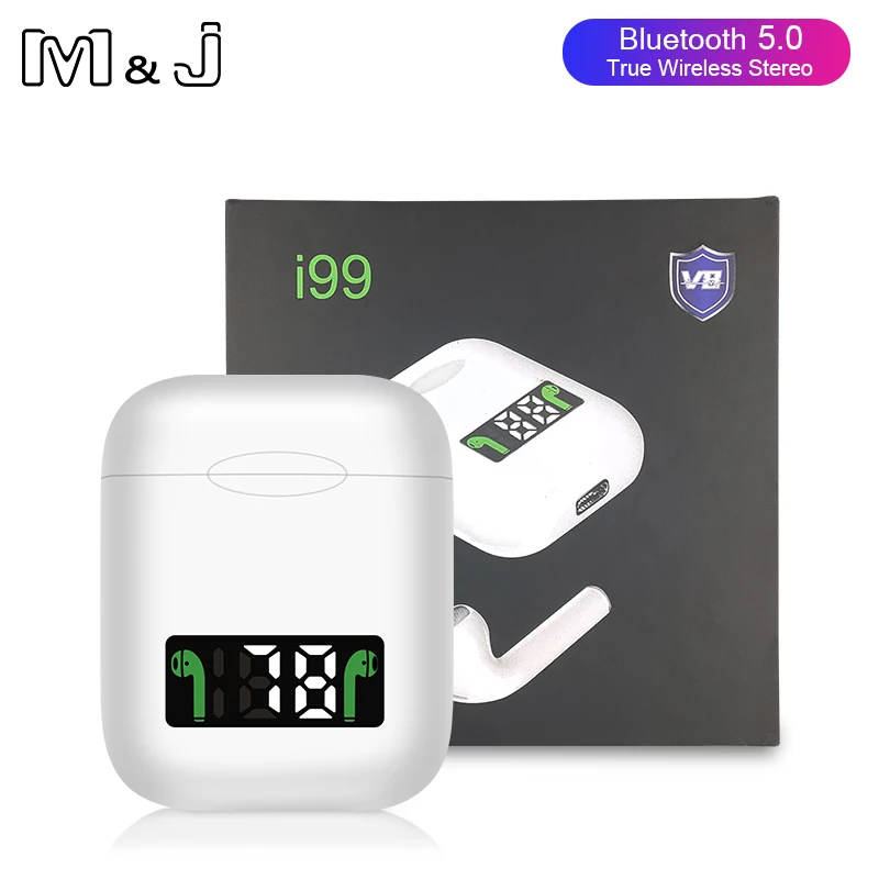 White Дропшиппинг i99 TWS сенсорные мини беспроводные наушники Bluetooth 5,0 гарнитура для xiaomi Iphone PK i12 i10 i9000 TWS - Color: White