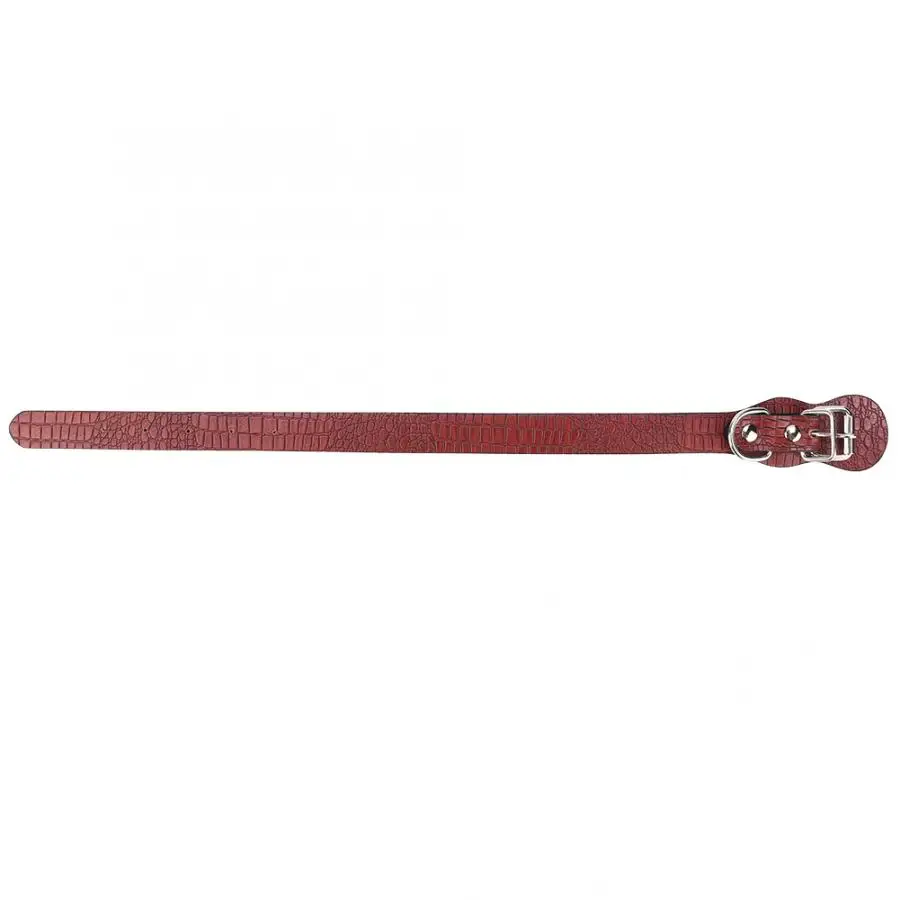 Artificial Leather Pet Adjustable Collar with Special Lines for Small Dog Coffee Puppy Dog Harness Leash Tools