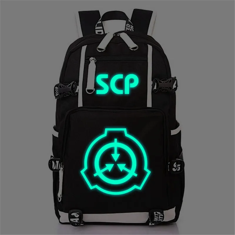 Высокое качество аниме SCP школьный рюкзак светящаяся сумка usb зарядка для ноутбука сумка для отдыха и путешествий для студентов мужчин подростков - Цвет: style-4-Luminous