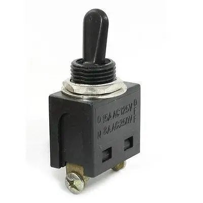 SPST 2 штифтовой наконечник Электрический Электроинструмент тумблер AC 250V 8A 125V 15A
