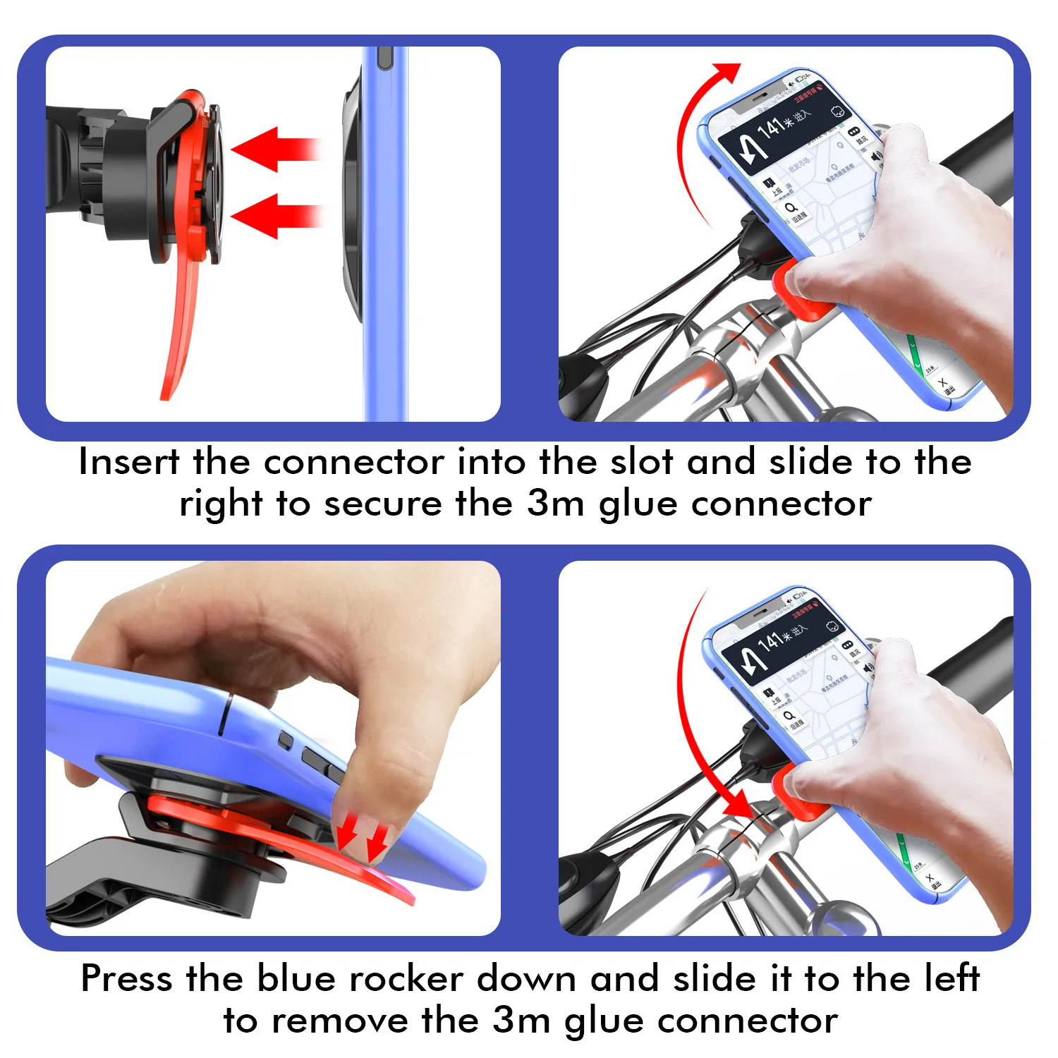 iphone holder for car Universal Bicycle Phone Mount Holder Mobile Phone Holder for Bike Motorcycle Handlebar Riding Bracket for iPhone/Samsung mobile holder for hand