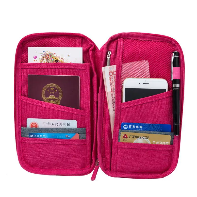 

South Korea WOMEN'S Handbag Travel Multi-functional Document Package Wallet Wallet Oxford Cloth Carrying Ticket Holder Document