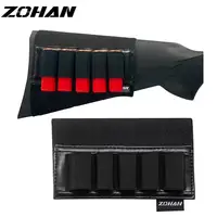 ZOHAN 5 Rounds Shotgun Shell Holder On Stock Cartridge Holder Buttstock Ammo Pouch for 12 20 Gauge Hunting Gun Accessory 1
