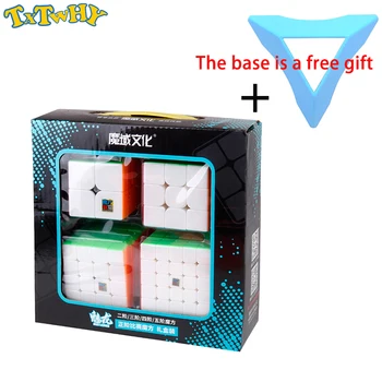 

Moyu MofangJiaoshi 2x2 3x3 4x4 5x5 Competition Magic Cube Set 4pcs Cubing Classroom Speed Cubes Puzzles Toys For Children