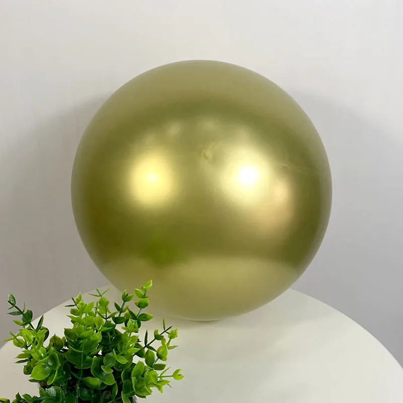 thumbnail image 1 of Globos de metal de 5 a 18 pulgadas para fiestas de cumpleaños, globos de látex de metal cromado, globos inflables metálicos para ceremonias de boda, 1 of 5