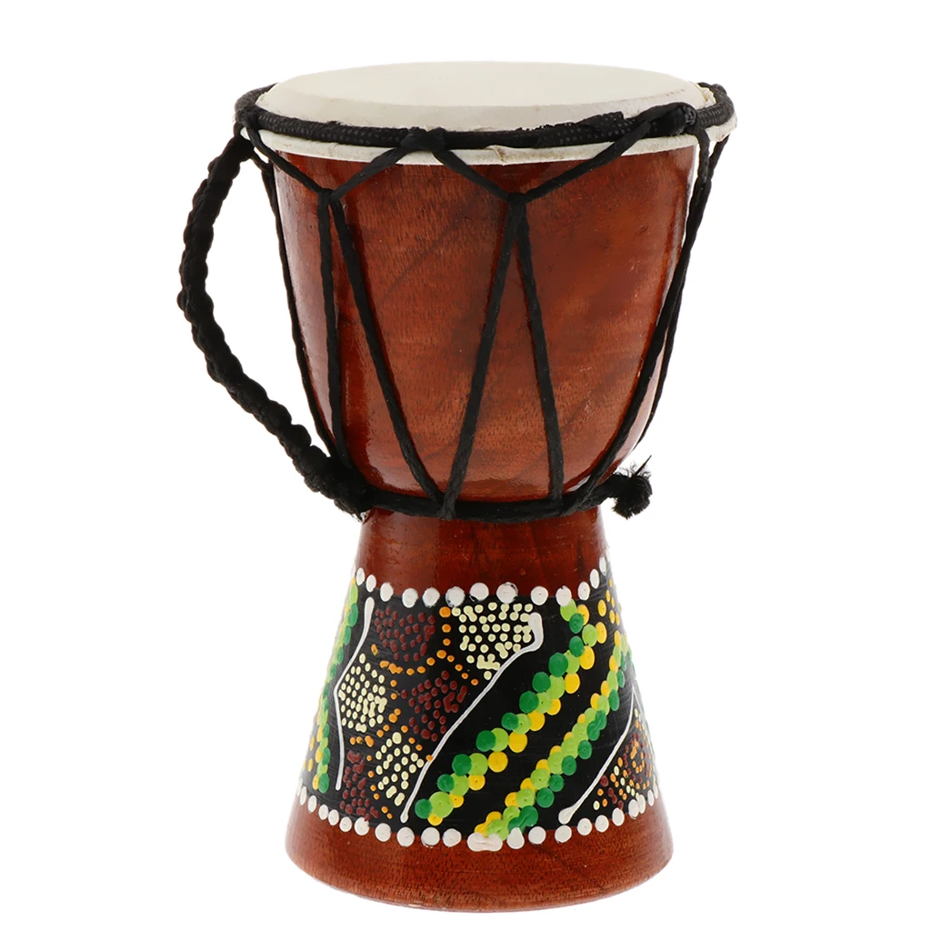 Professional African Djembe Drum Classic Painting Wooden Musical Instrument
