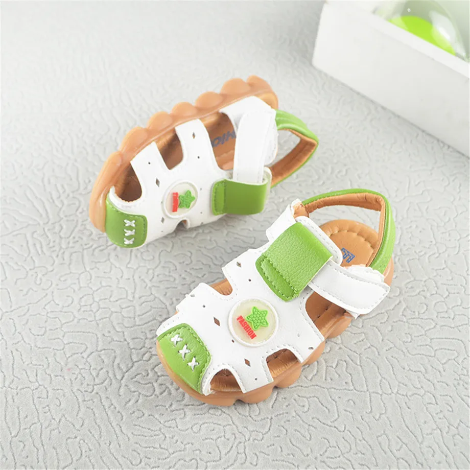 Summer Boys Sandals Children's Shoes Toddler Cute Cartoon Anti-slippery Cut-outs Boys Shoes Kisd Falt with Fashion Sandals