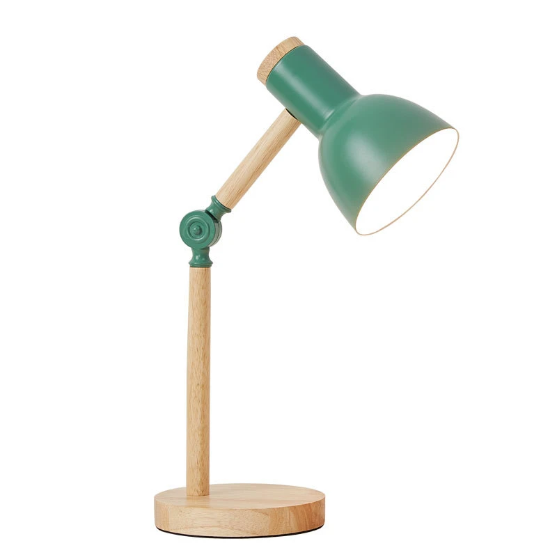 

Modern Wood White Black Shade Table Light E27 Simple Bedroom Bedside Lamp Led Desk Lamp Decorated Reading ChildrenTable Lamp
