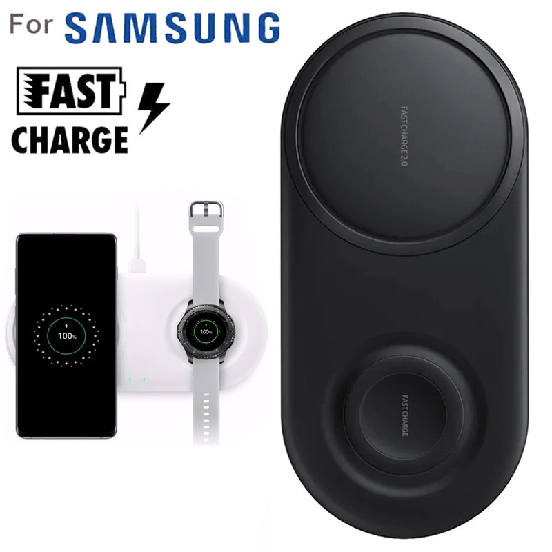 Беспроводное зарядное устройство QI 25 Вт Duo Pad для iPhone 11 Samsung S10 S10e s9 plus Gear S3 S2 Watch Cargador