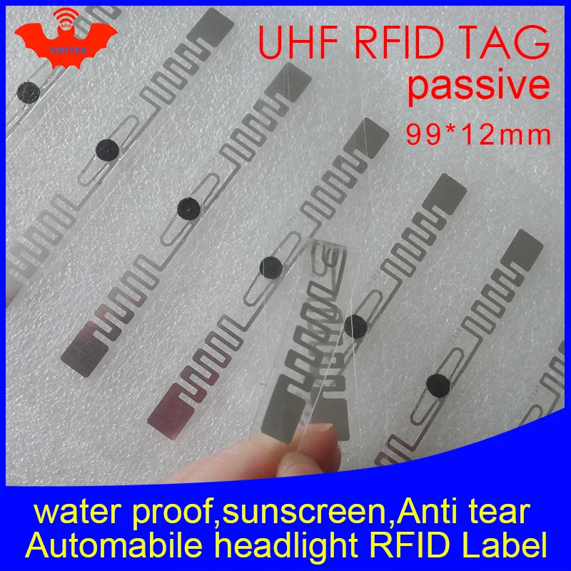 Rfid этикетка UHF стикер для автомобильных фар EPC 6C 915mhz868mhz860 960MHZ M4QT водонепроницаемая Пассивная RFID на лобовое