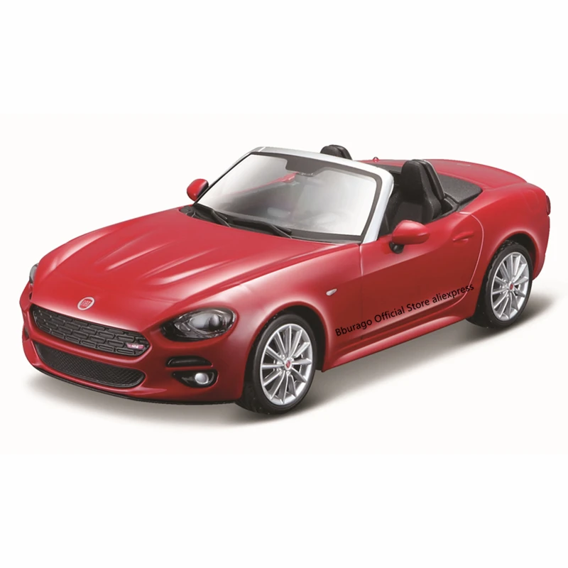 Bburago 1:24 Масштаб Fiat 124 Spider сплав Гоночная машина роскошного автомобиля литьё под