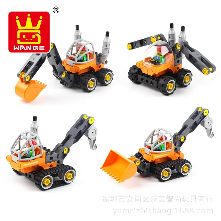 

Wange 431 Science Large Particles Building Blocks Compatible 9656/45002 Flexible Engineering Bulldozing Loading Car Kj010