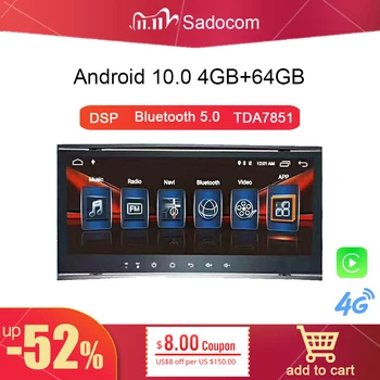 

8.8'' Android 10.0 Car DVD Player 64Grom Radio car radio For VW/Volkswagen/Touareg/Transporter T5 2004-2011 Multimedia GPS Radio