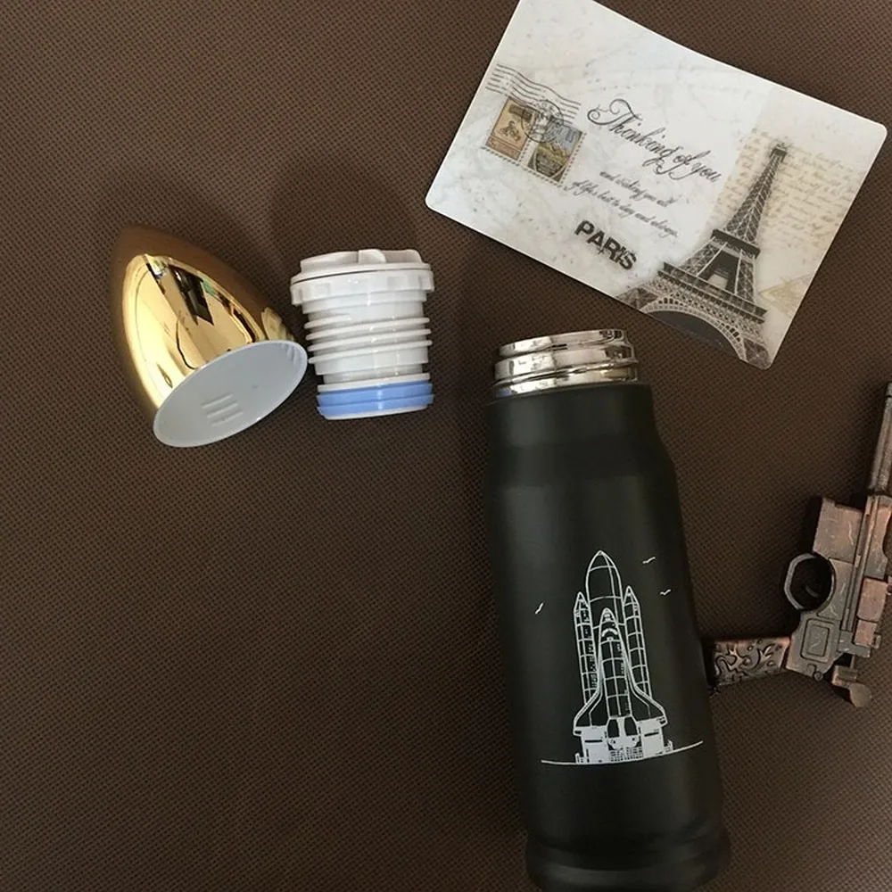 Stainless Bullet Cup 350ml 500ml Rocket Vacuum Flask Bottle Men Heat Cold Insulation Coffee Milk Mug Cup Drinkware