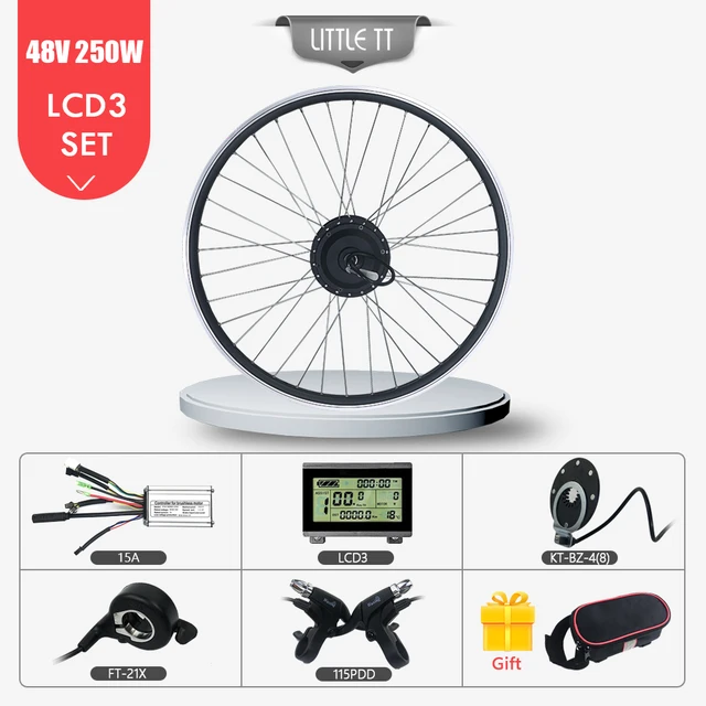 Electric Bicycle Conversion KIt  48V 250W Front Wheel Hub Motor ebike Motor Kit with LCD LED Display For Electric bicycle engine 48V LCD3 SET